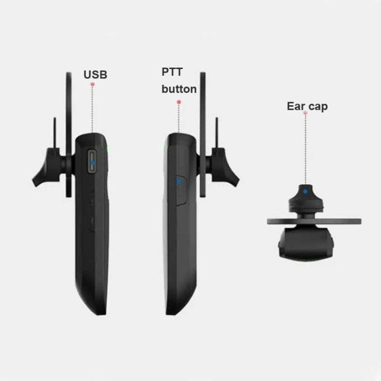 A08 Mini Ear Hook Wireless Walkie Talkie Outdoor Mini Walkie Talkie  Wireless Bluetooth Walkie Ta...
