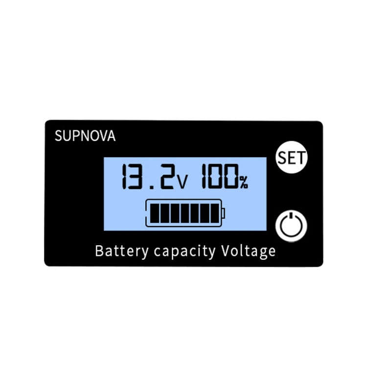 SUPNOVA DC 8-100V Battery Capacity Indicator Voltmeter Voltage Gauge,Style: Blue