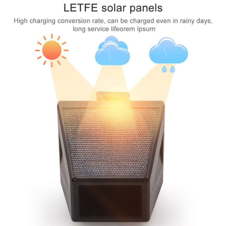 N911F 129dB Wireless Remote Control Solar Human Body Induction Sound Light Alarm