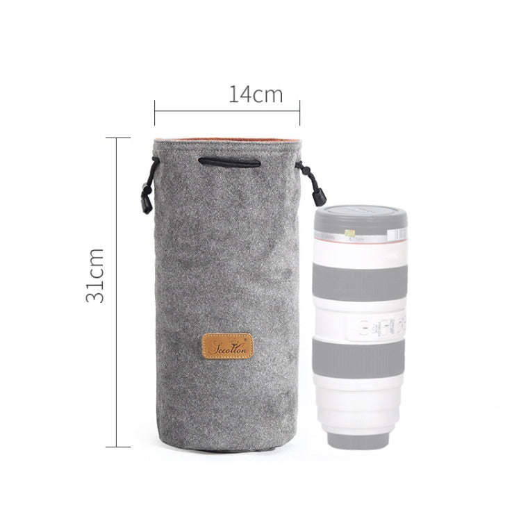 S.C.COTTON Liner Shockproof Digital Protection Portable SLR Lens Bag Micro Single Camera Bag Roun...