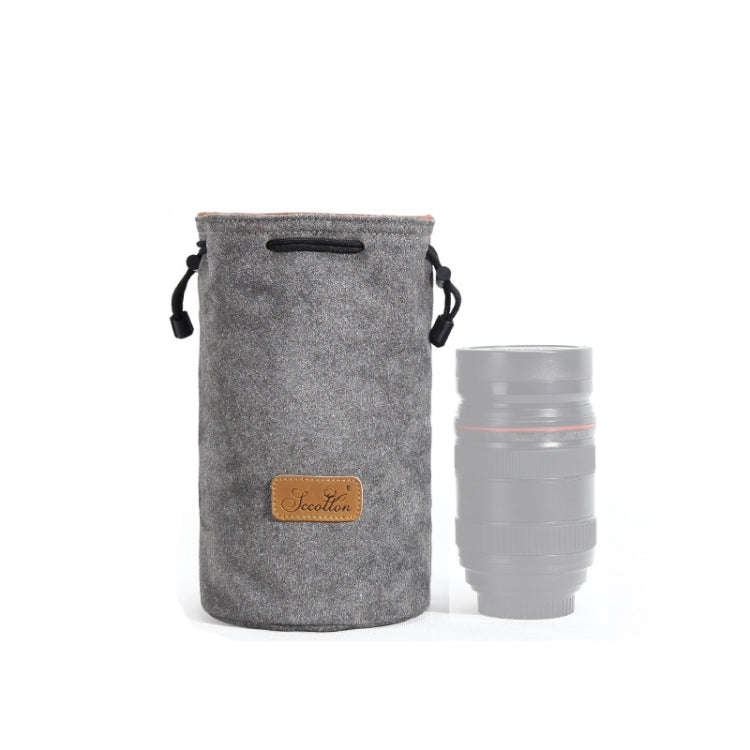 S.C.COTTON Liner Shockproof Digital Protection Portable SLR Lens Bag Micro Single Camera Bag Roun...