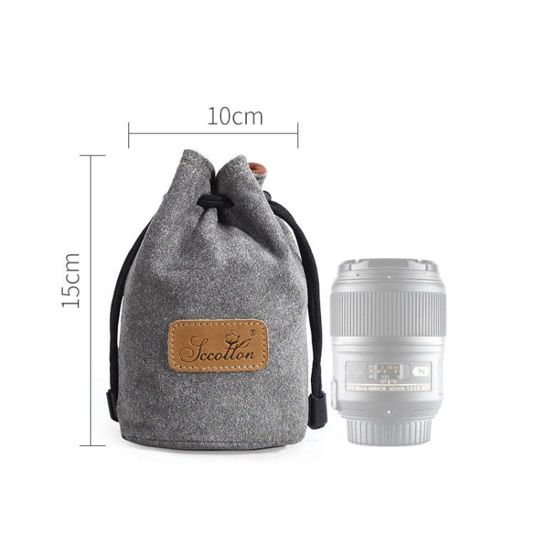 S.C.COTTON Liner Shockproof Digital Protection Portable SLR Lens Bag Micro Single Camera Bag Roun...