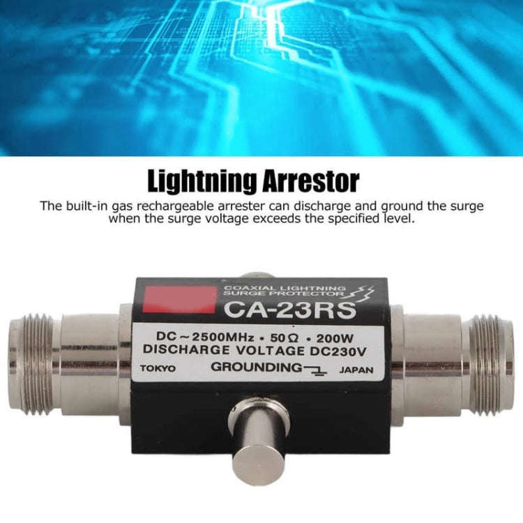 CA-23RS 400W 2500MHz Lighting Arrestor N Male Plug to N Female Coaxial Surge Protector