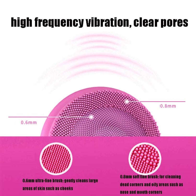 Electric Silicone Facial Cleanser Blackhead Pore Cleaner(Pink)