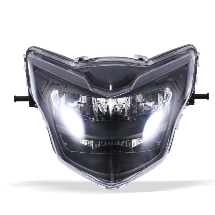 Motorcycle LED Retro Headlights LED Far Near Beam Lights For Yamaha LC135 V2-V6(Transparent Glass)
