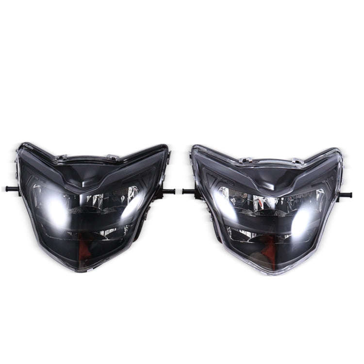 Motorcycle LED Retro Headlights LED Far Near Beam Lights For Yamaha LC135 V2-V6(Transparent Glass)