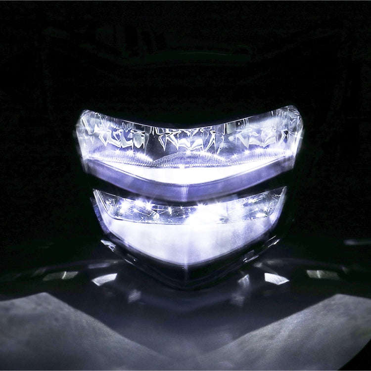 Motorcycle LED Retro Headlights LED Far Near Beam Lights For Yamaha LC135 V2-V6(Smoked Glass)
