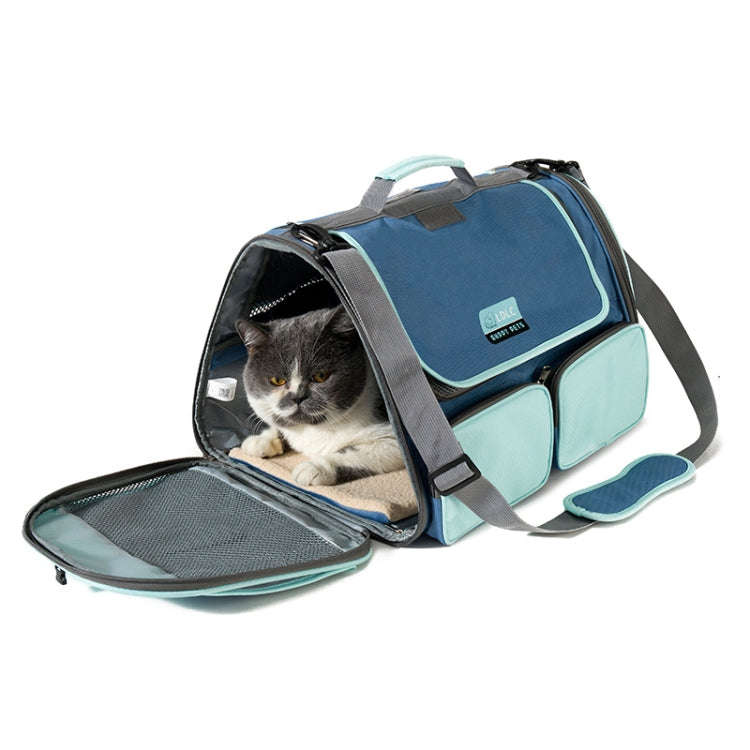 LDLC QS-062 Pet Breathable One-Shoulder Outing Carrying Bag For Medium & Large Cats(Gray)
