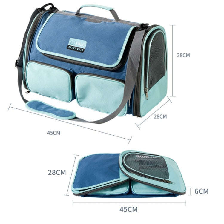 LDLC QS-062 Pet Breathable One-Shoulder Outing Carrying Bag For Medium & Large Cats(Gray)