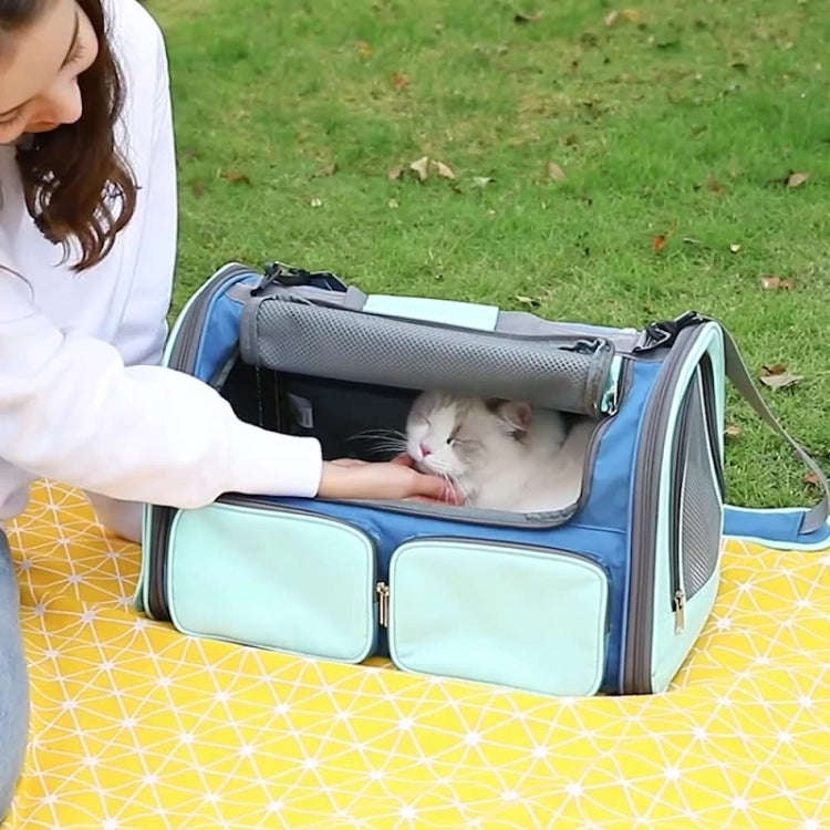 LDLC QS-062 Pet Breathable One-Shoulder Outing Carrying Bag For Medium & Large Cats(Gray)