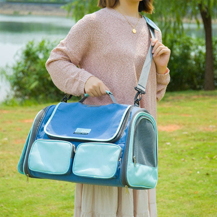 LDLC QS-062 Pet Breathable One-Shoulder Outing Carrying Bag For Medium & Large Cats(Gray)