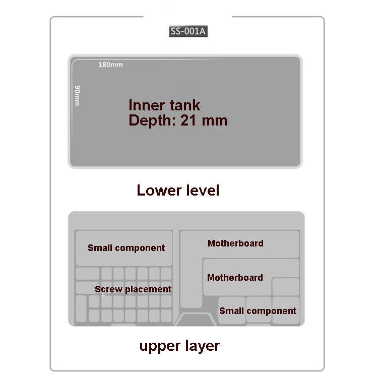 2 PCS Double-Layer Clamshell Mobile Phone Repair Parts Turnover Box Mobile Phone Disassembly  Scr...