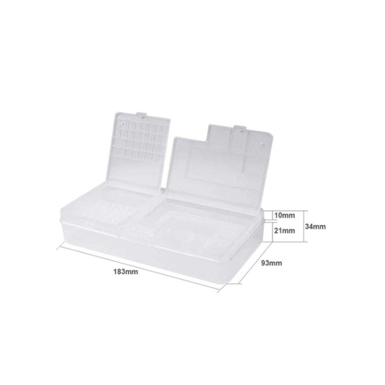 2 PCS Double-Layer Clamshell Mobile Phone Repair Parts Turnover Box Mobile Phone Disassembly  Scr...