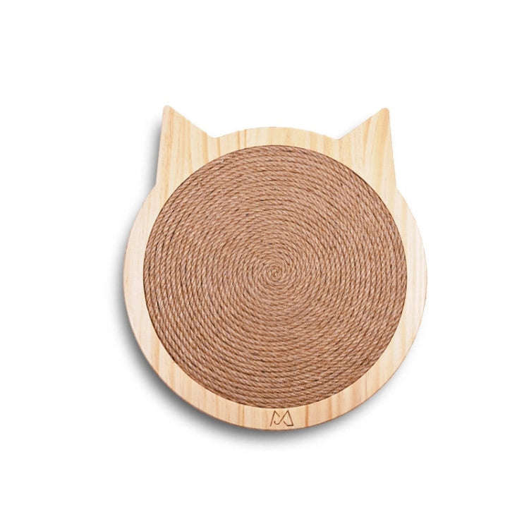 Handmade Sisal Solid Wood Durable Cat Grinding Claw Board Toy, Size: 34x31.5cm(Wood Color)