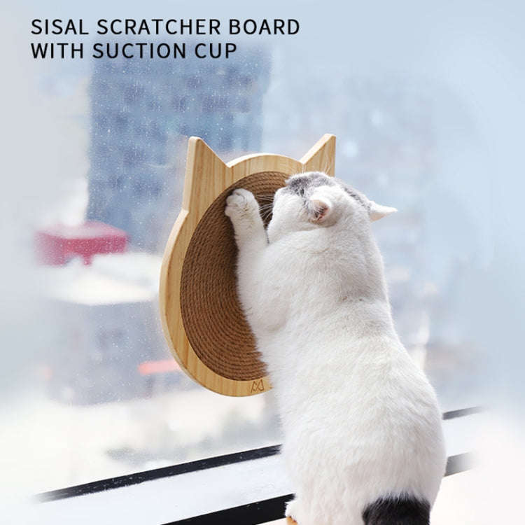 Handmade Sisal Solid Wood Durable Cat Grinding Claw Board Toy, Size: 34x31.5cm(Wood Color)