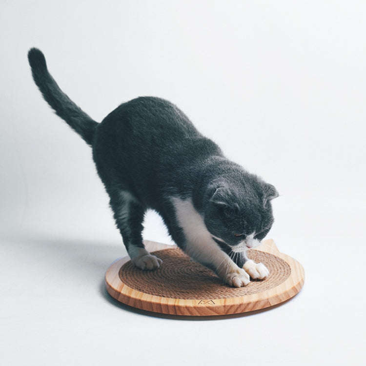 Handmade Sisal Solid Wood Durable Cat Grinding Claw Board Toy, Size: 34x31.5cm(Wood Color)