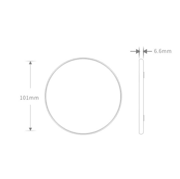 K8 10W Universal Aluminum Alloy Mobile Phone Wireless Charger, Specification:with 50cm Cable(Black)
