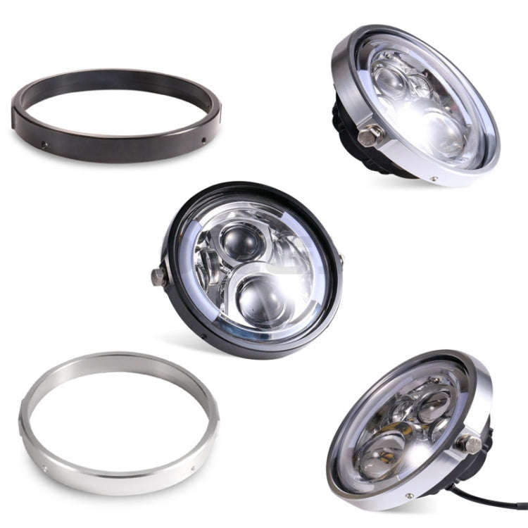 7 Inch Motorcycle Headlight Modification Parts Headlight Ring Bracket(Black)