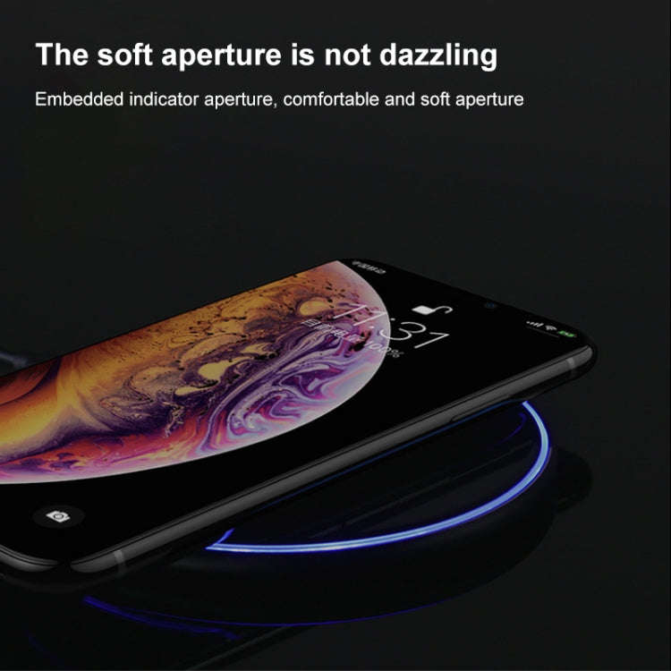 X8 15W QI Round Acrylic Mirror Wireless Charger(Silver)