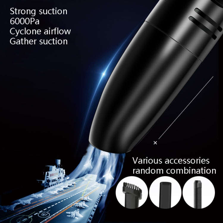 Car Handheld Portable Vacuum Cleaner Small Car Vacuum Cleaner Wireless Black Gray