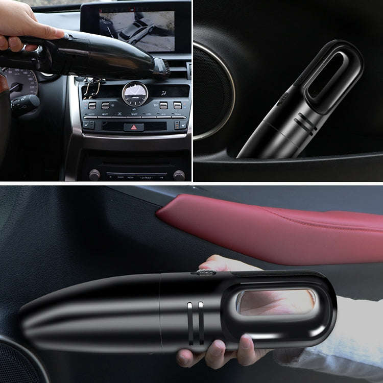 Car Handheld Portable Vacuum Cleaner Small Car Vacuum Cleaner Wireless Black Gray