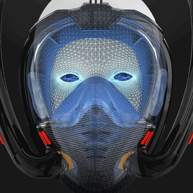 Snorkeling Mask Double Tube Silicone Full Dry Diving Mask Adult Swimming Mask Diving Goggles, Siz...