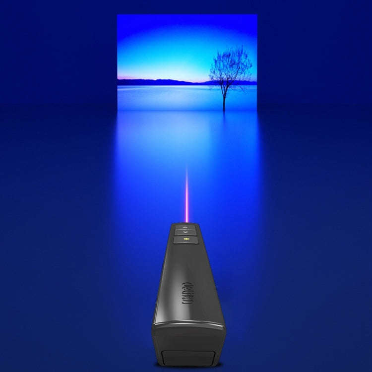 Deli 2.4GHz Laser Page Turning Pen Rechargeable Speech Projector Pen, Model: 2802L (White)