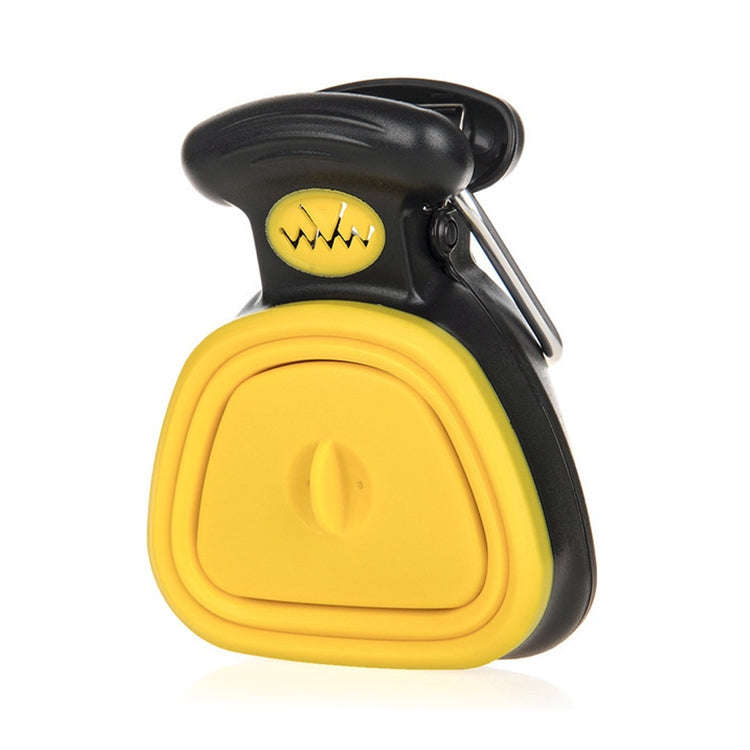 DT Portable Toilet Picker For Pets Outing Folding Clip Collector, Size: 18x14.5x5cm(Yellow)