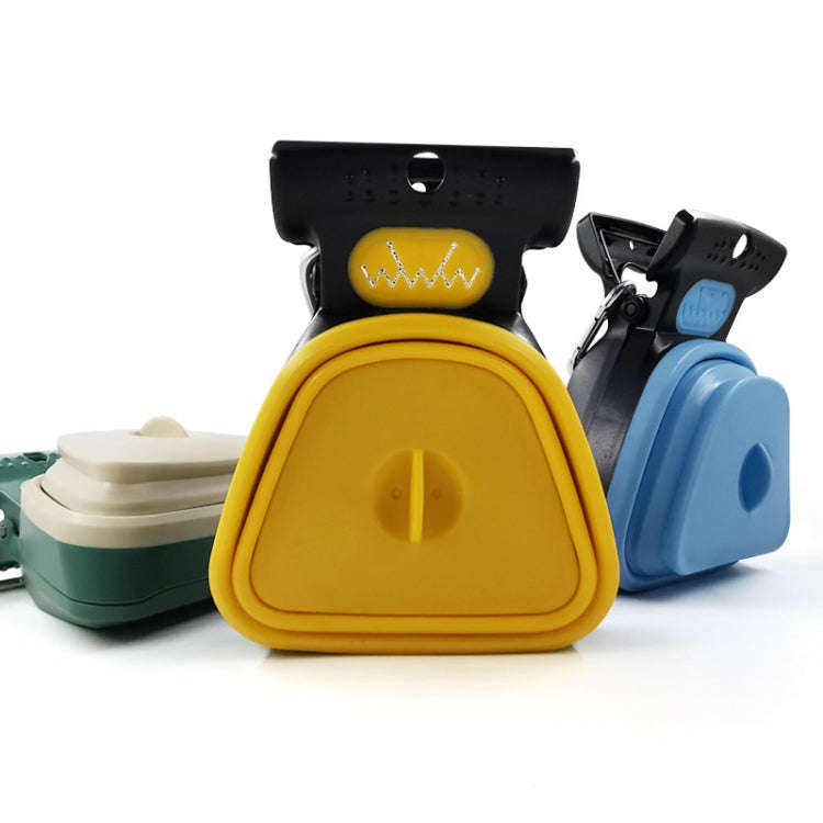 DT Portable Toilet Picker For Pets Outing Folding Clip Collector, Size: 18x14.5x5cm(Mustard)
