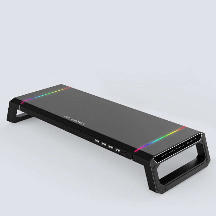 ICE COOREL T1 Monitor Increased Rack Foldable Laptop Stand With RGB Lighting & 4xUSB2.0 Expansion...