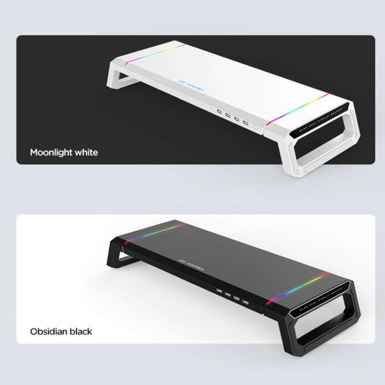 ICE COOREL T1 Monitor Increased Rack Foldable Laptop Stand With RGB Lighting & 4xUSB2.0 Expansion...