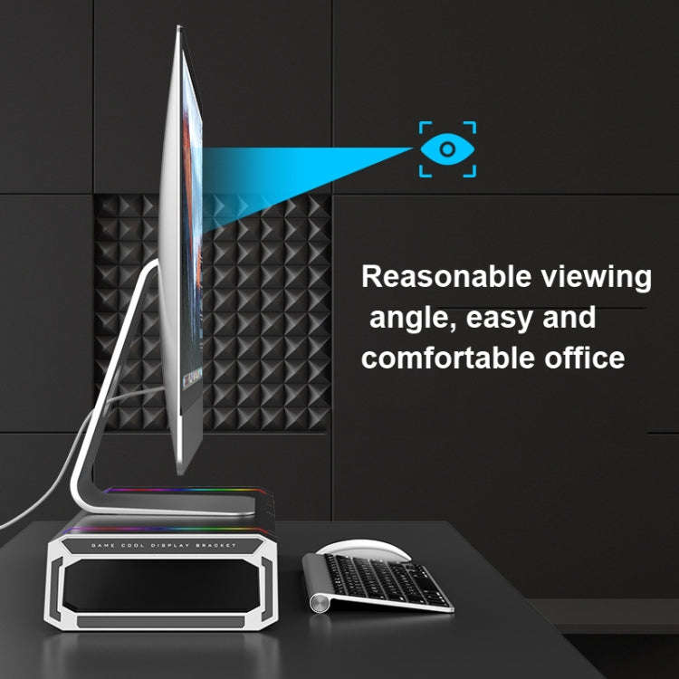 ICE COOREL T1 Monitor Increased Rack Foldable Laptop Stand With RGB Lighting & 4xUSB2.0 Expansion...