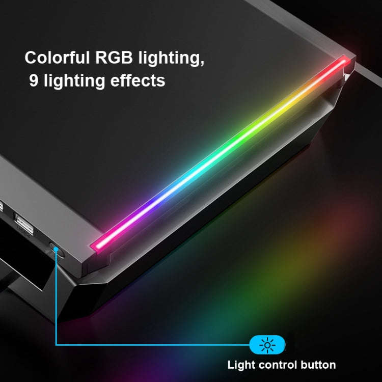 ICE COOREL T1 Monitor Increased Rack Foldable Laptop Stand With RGB Lighting & 4xUSB2.0 Expansion...