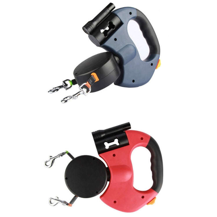 Medium & Large Dog Tractor With LED Light For Night Travel Lighting Traction Rope(Black)