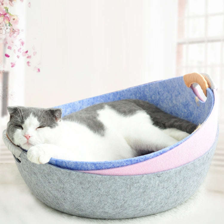 Four Seasons Universal Felt Nest For Pets Cat Bed Pet Supplies(Pink)