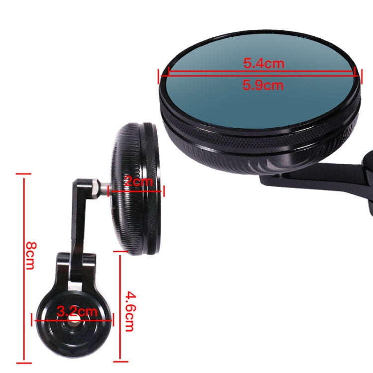 Motorcycle Modified Rearview Mirror CNC Handle Mirror Accessories(Black)