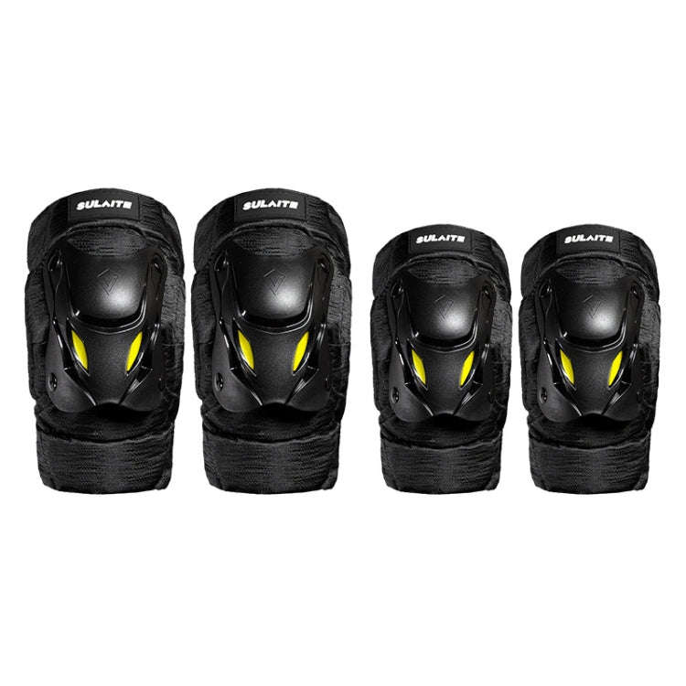 SULAITE Motorcycle Protector Rider Wind Warmth Protective Gear Riding Equipment, Colour: Black Kn...