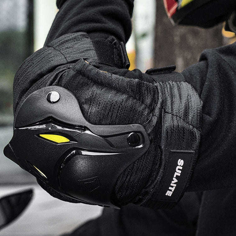 SULAITE Motorcycle Protector Rider Wind Warmth Protective Gear Riding Equipment, Colour: Black Kn...