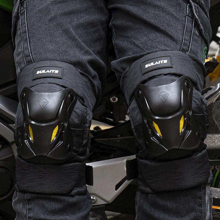 SULAITE Motorcycle Protector Rider Wind Warmth Protective Gear Riding Equipment, Colour: Black Kn...