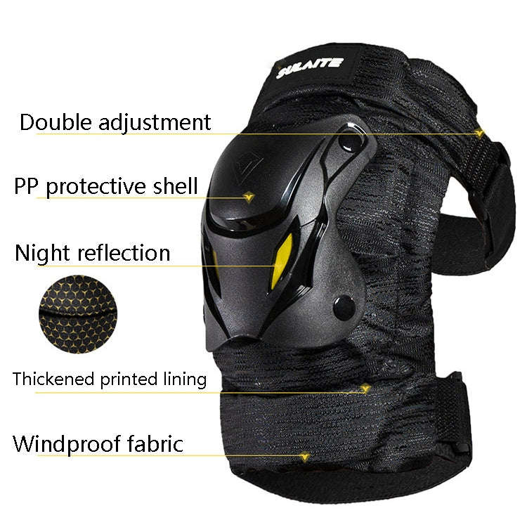 SULAITE Motorcycle Protector Rider Wind Warmth Protective Gear Riding Equipment, Colour: Black Kn...