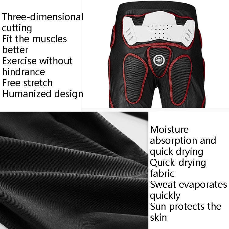 SULAITE Motorcycle Cross-Country Riding Trousers Protective Hip Pants, Specification: XXXXL(Red)