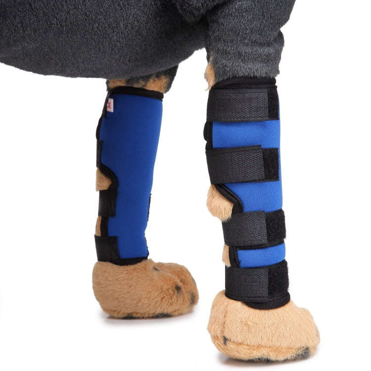 Pet Knee Pads Dog Leg Guards Pet Protective Gear Surgery Injury Sheath, Size: S(HJ03 Classic Blue)