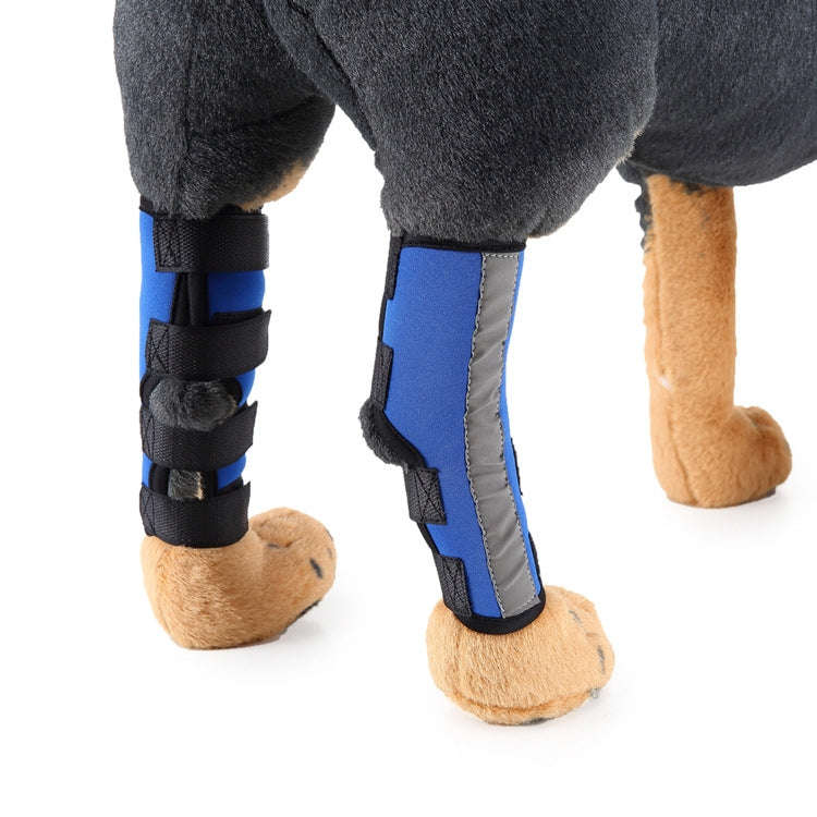 Pet Knee Pads Dog Leg Guards Pet Protective Gear Surgery Injury Sheath, Size: S(HJ12 Reflective B...