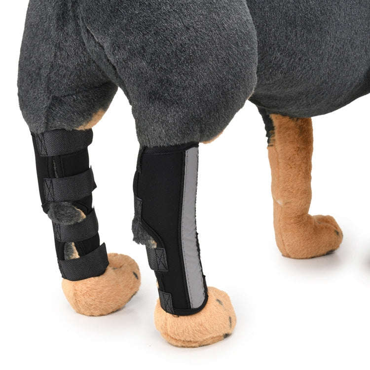 Pet Knee Pads Dog Leg Guards Pet Protective Gear Surgery Injury Sheath, Size: M( HJ28 Reflective ...