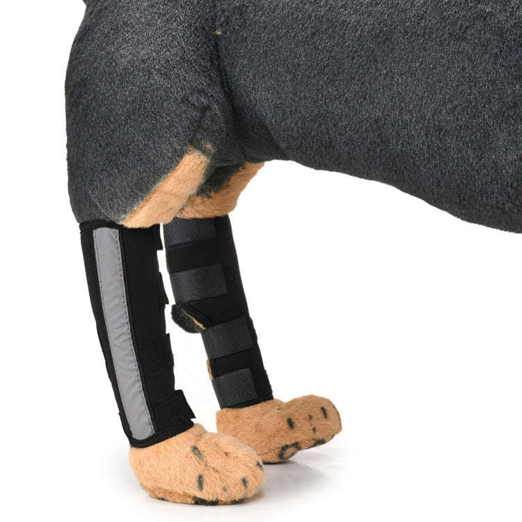 Pet Knee Pads Dog Leg Guards Pet Protective Gear Surgery Injury Sheath, Size: M( HJ28 Reflective ...