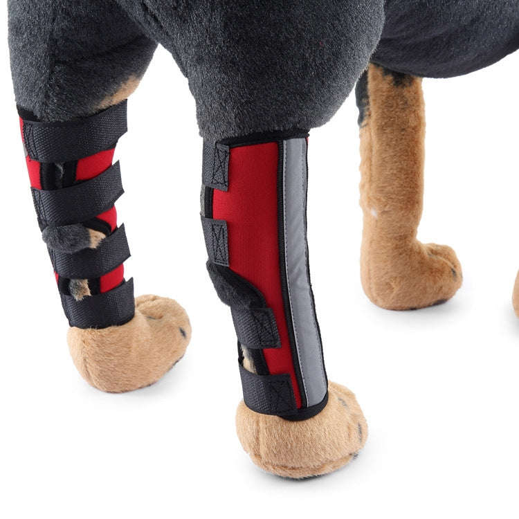 Pet Knee Pads Dog Leg Guards Pet Protective Gear Surgery Injury Sheath, Size: M(HJ29 Reflective W...