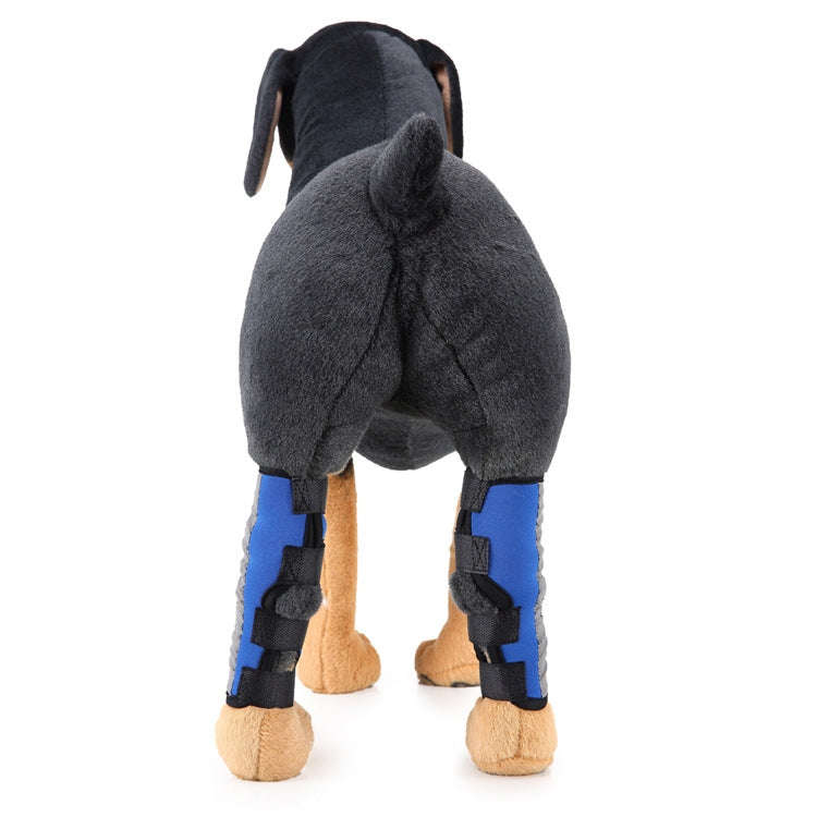 Pet Knee Pads Dog Leg Guards Pet Protective Gear Surgery Injury Sheath, Size: L(HJ12 Reflective B...