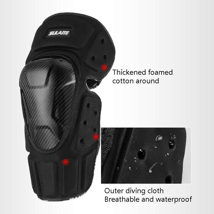 SULAITE Off-Road Motorcycle Windproof Warmth Drop-Proof Breathable Carbon Fiber Protective Gear, ...