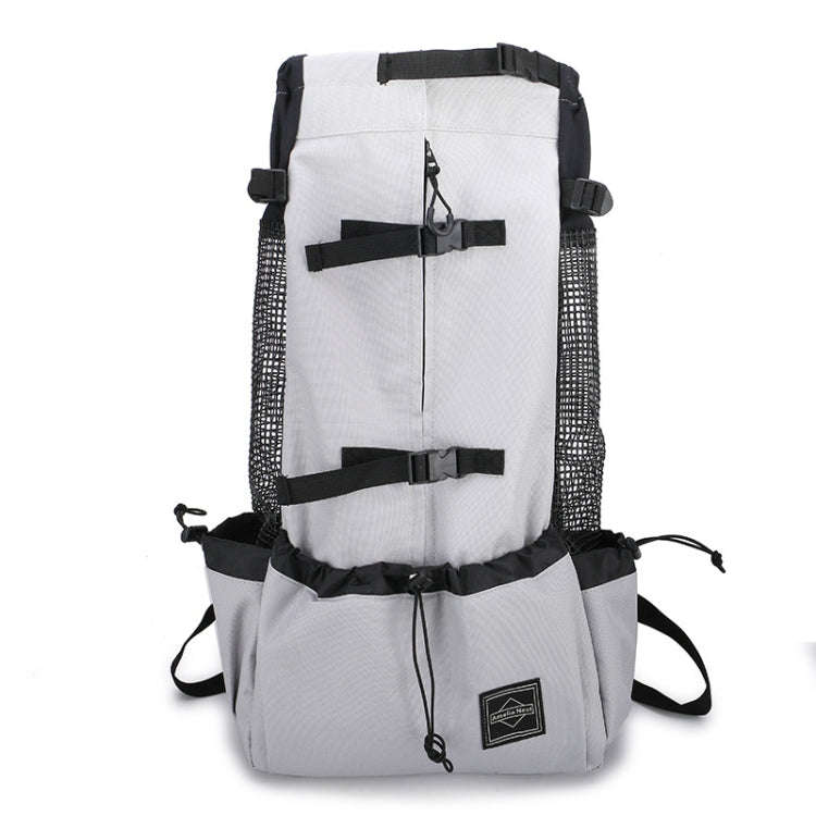 Ventilated And Breathable Washable Pet Portable Backpack, Size: L(Light Grey)
