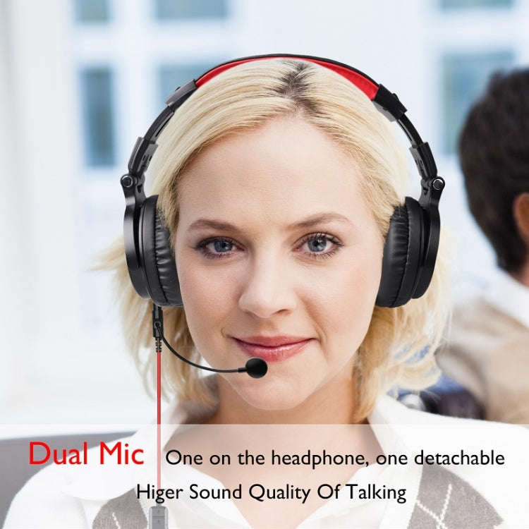 OneOdio Pro-M Headset Game Anchor Wire Headset With Bluetooth (Black & Red)